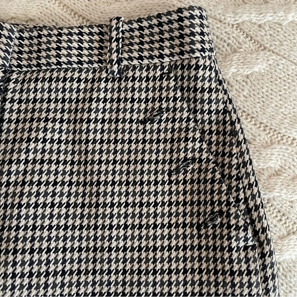 Zara Houndstooth Shorts Black-Tan, Size S - Picture 7 of 11